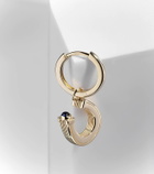 Marie Lichtenberg Baby Charm Horseshoe 18kt gold single earring with sapphire