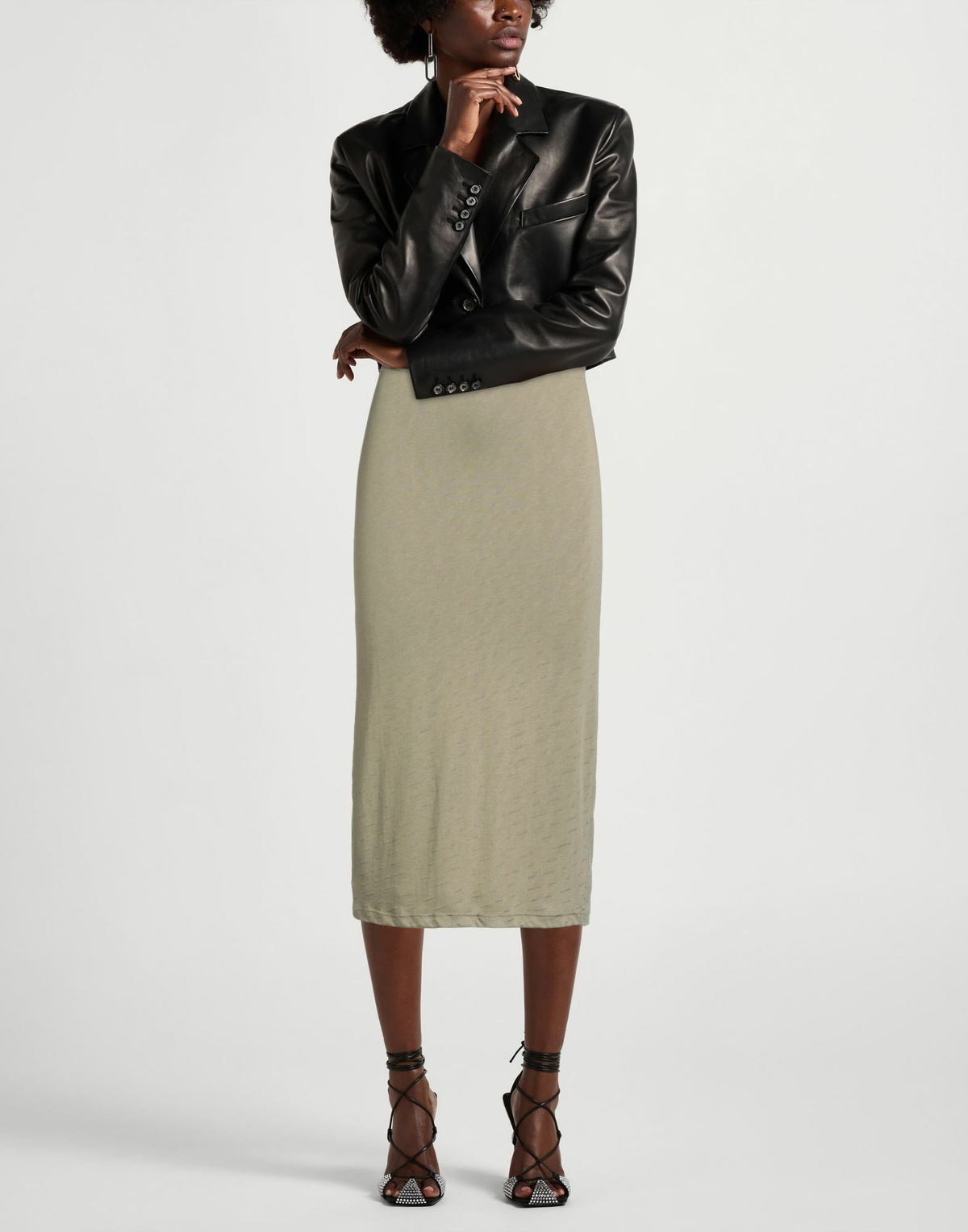 Samsøe Φ Samsøe Womens Midi skirt Khaki