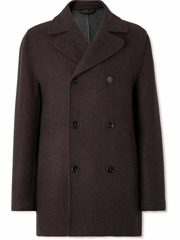 Photo: Thom Sweeney - Double-Breasted Wool Peacoat - Brown