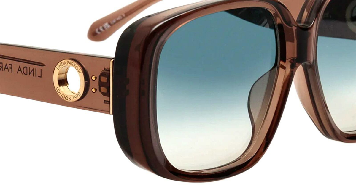Linda Farrow Astrid - Brown / Aqua Sunglasses