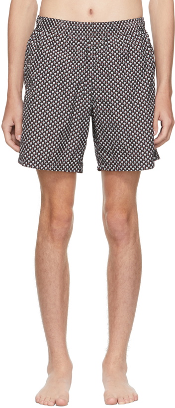 Photo: Alexander McQueen Black Skull Pattern Swim Shorts