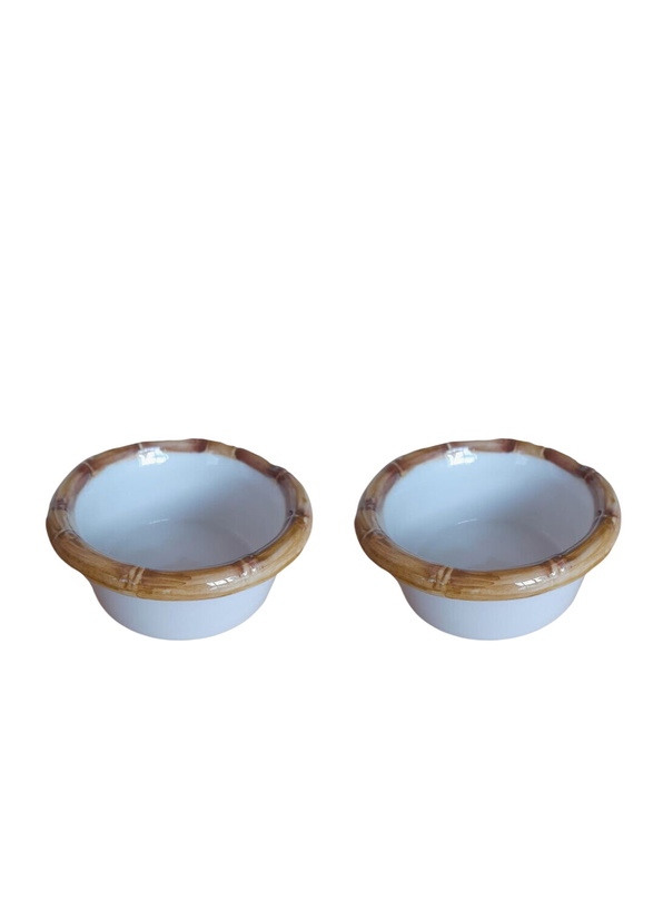 Photo: Les-Ottomans Set Of Two Bamboo Starter Bowls