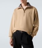 Burberry Burberry Check cotton jersey half-zip sweatshirt