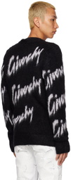 Givenchy Black All-Over Intarsia Cardigan