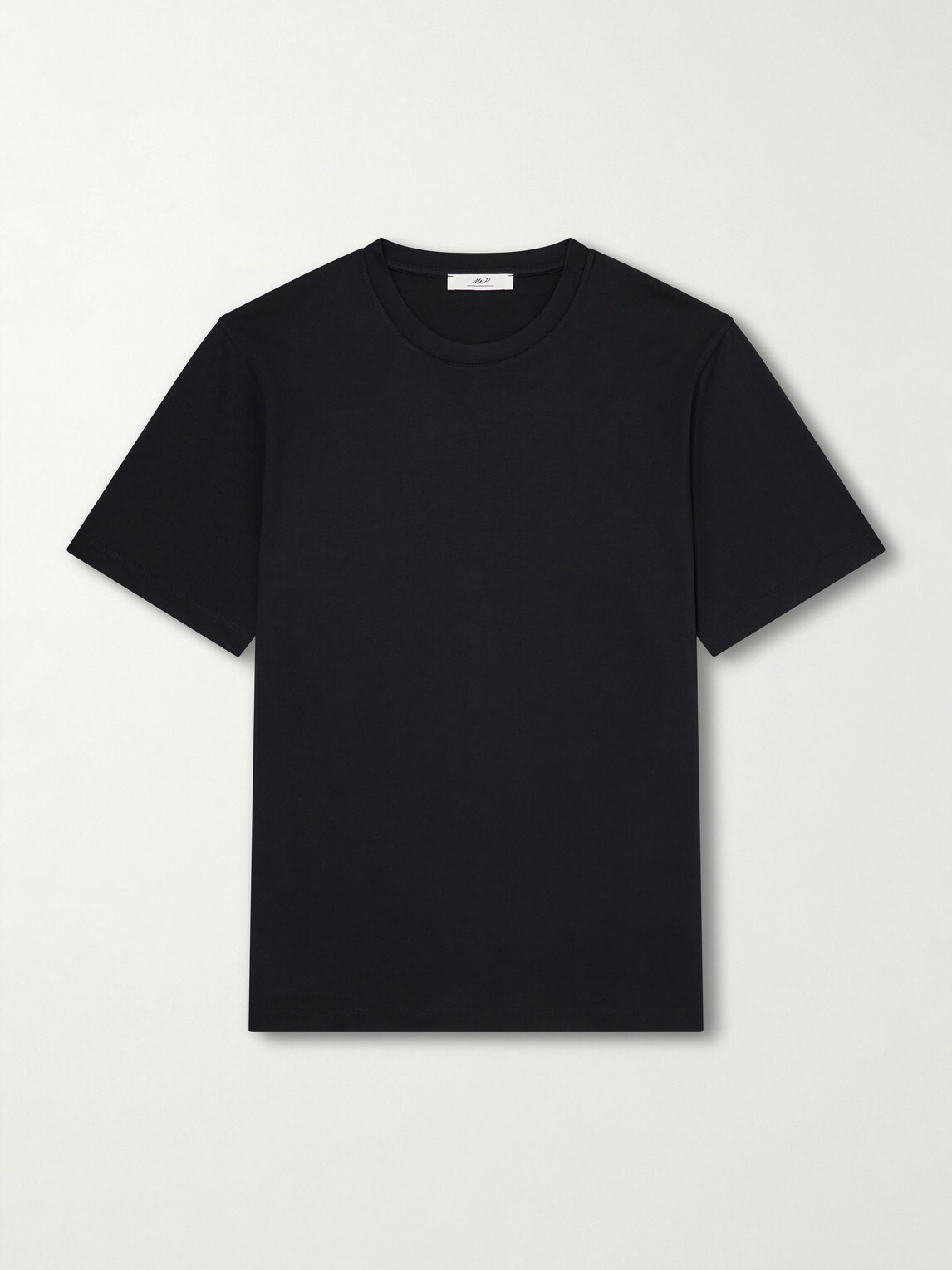 Mr P. - Silk and Cotton-Blend T-Shirt - Black