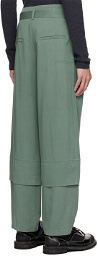 LOW CLASSIC Green Belted Cargo Pants