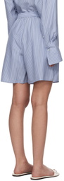 AURALEE Blue Stripe Shorts