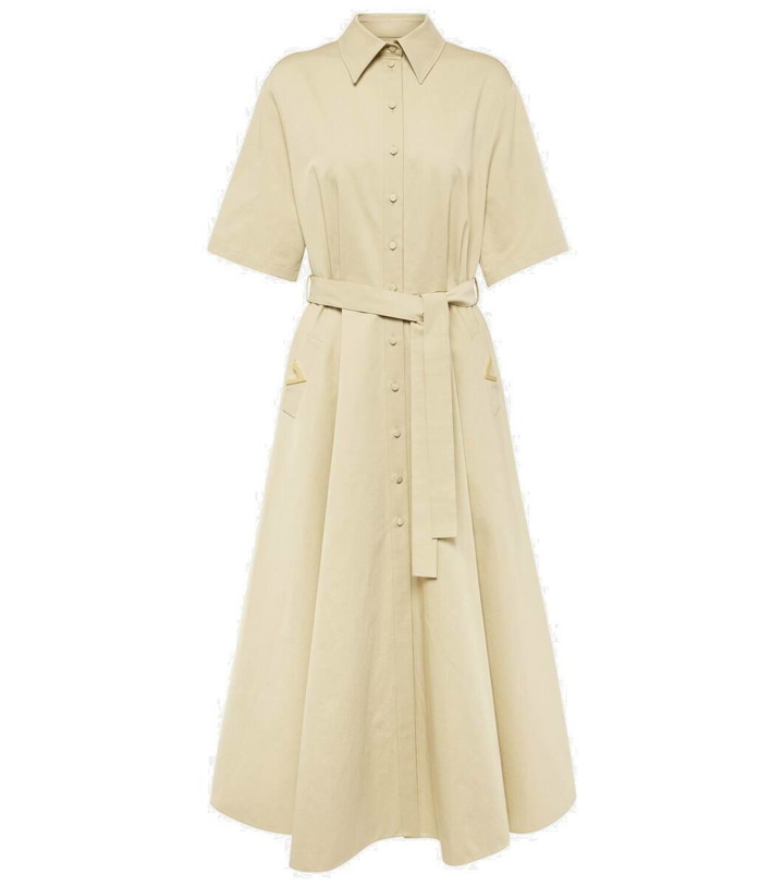 Photo: Valentino VGold cotton and linen shirt dress