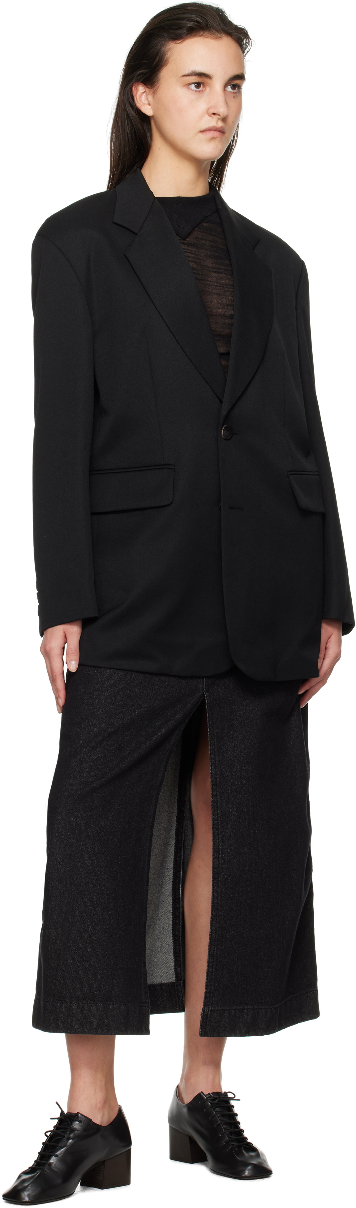 WOOYOUNGMI Black Wool Single Blazer
