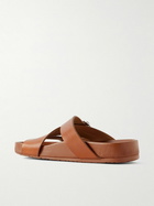 LOEWE - Paula's Ibiza Ease Buckled Leather Slides - Brown