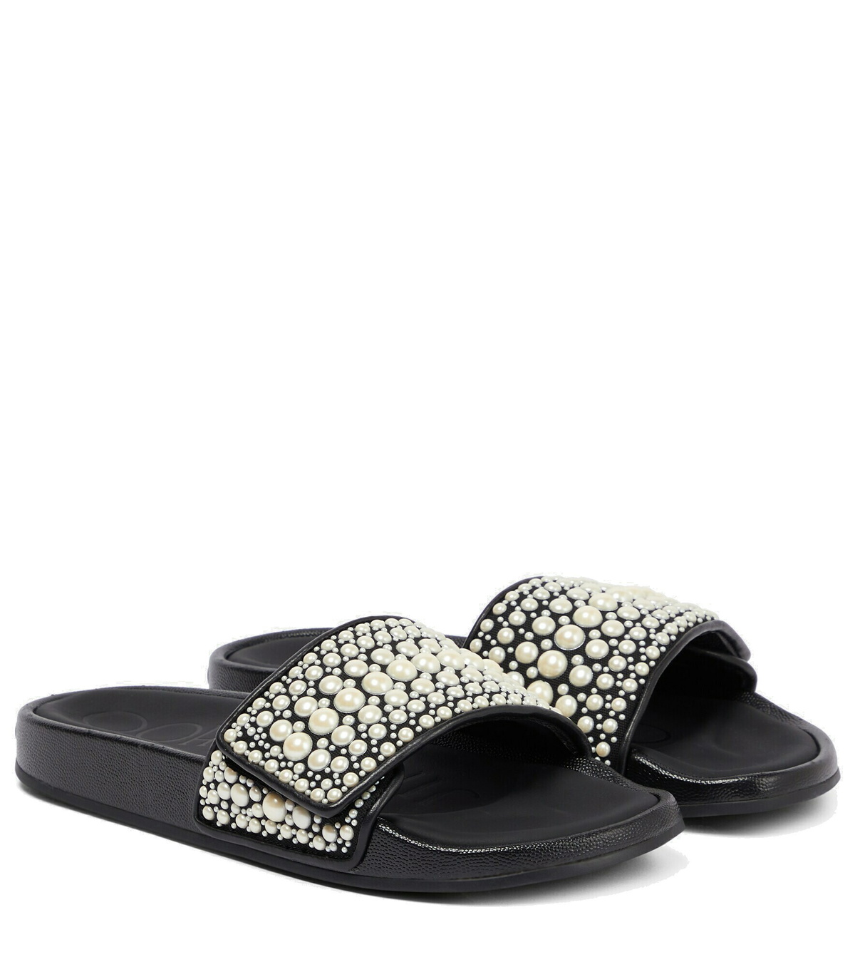 【送料&関税込】Jimmy Choo Diamond Slide Sandals Jimmy Choo Diamond Slides in Black | Lyst
