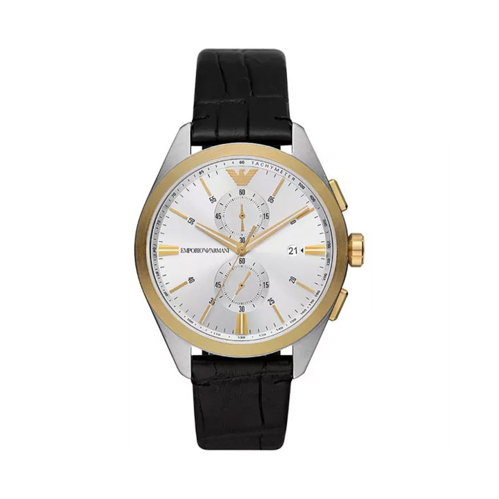 Photo: Emporio Armani Claudio Chronograph Quartz Silver Dial Mens Watch AR11498