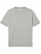 Brunello Cucinelli - Linen and Cotton-Blend T-Shirt - Gray
