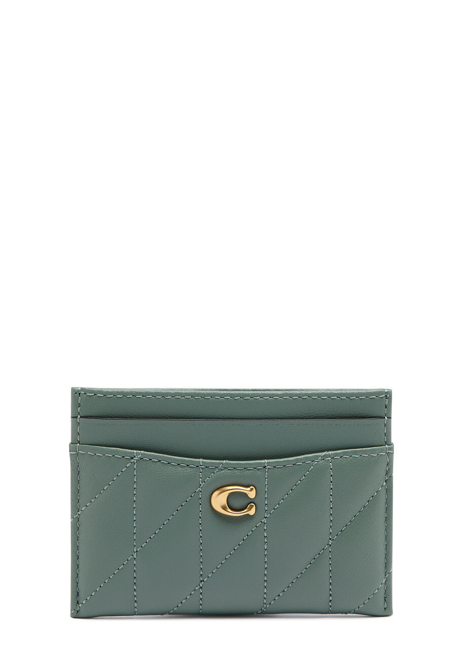 Coach Pillow Quilted Leather Card Holder - Sage - One Size