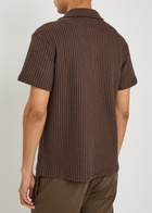 Raith Marcos Waffle-knit Cotton-blend Shirt Brown