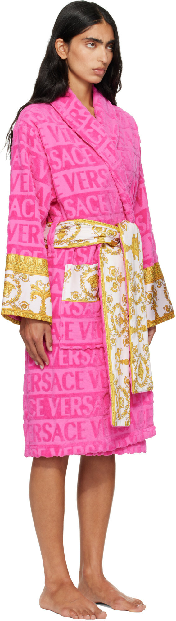 Versace Pink 'I Heart Baroque' Bathrobe