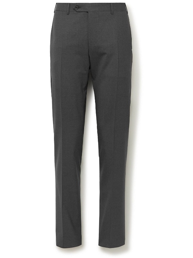 Photo: Canali - Slim-Fit Stretch-Wool Trousers - Gray