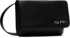 Marni Black Marni Mending Embroidery Leather Shoulder Bag