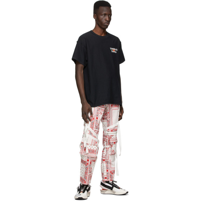 ROGIC White and Red Paisley Cargo Pants