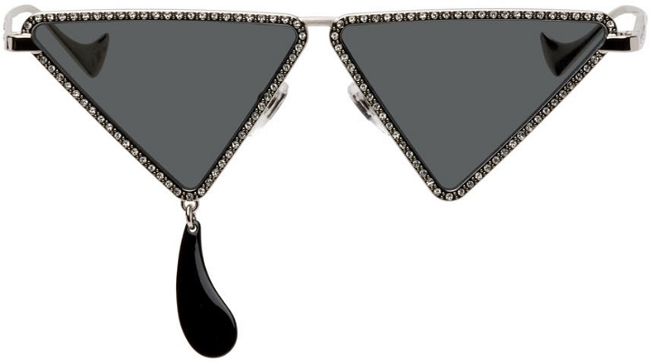 Photo: Gucci Silver Geometric Sunglasses