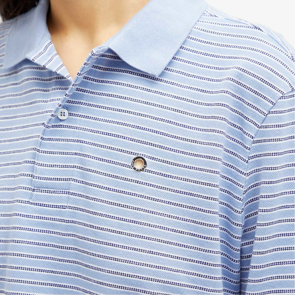 Saks Potts Women's Serena Polo Shirt in Blue Stripe
