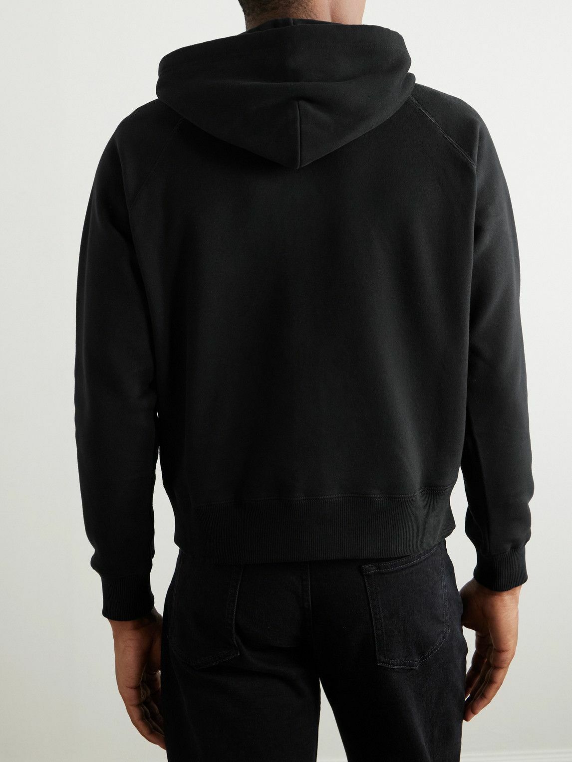 TOM FORD - Slim-Fit Cotton-Blend Jersey Zip-Up Hoodie