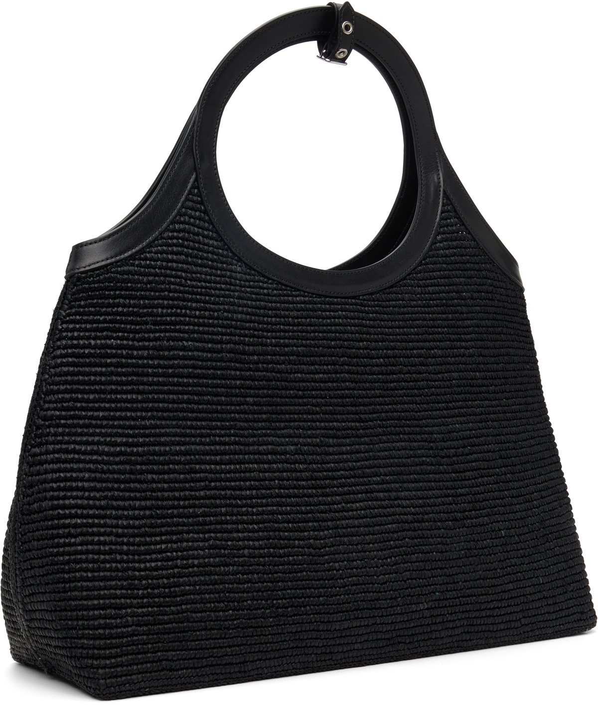 Courrèges Black Raphia Holy Day Tote