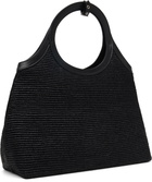 Courrèges Black Raphia Holy Day Tote