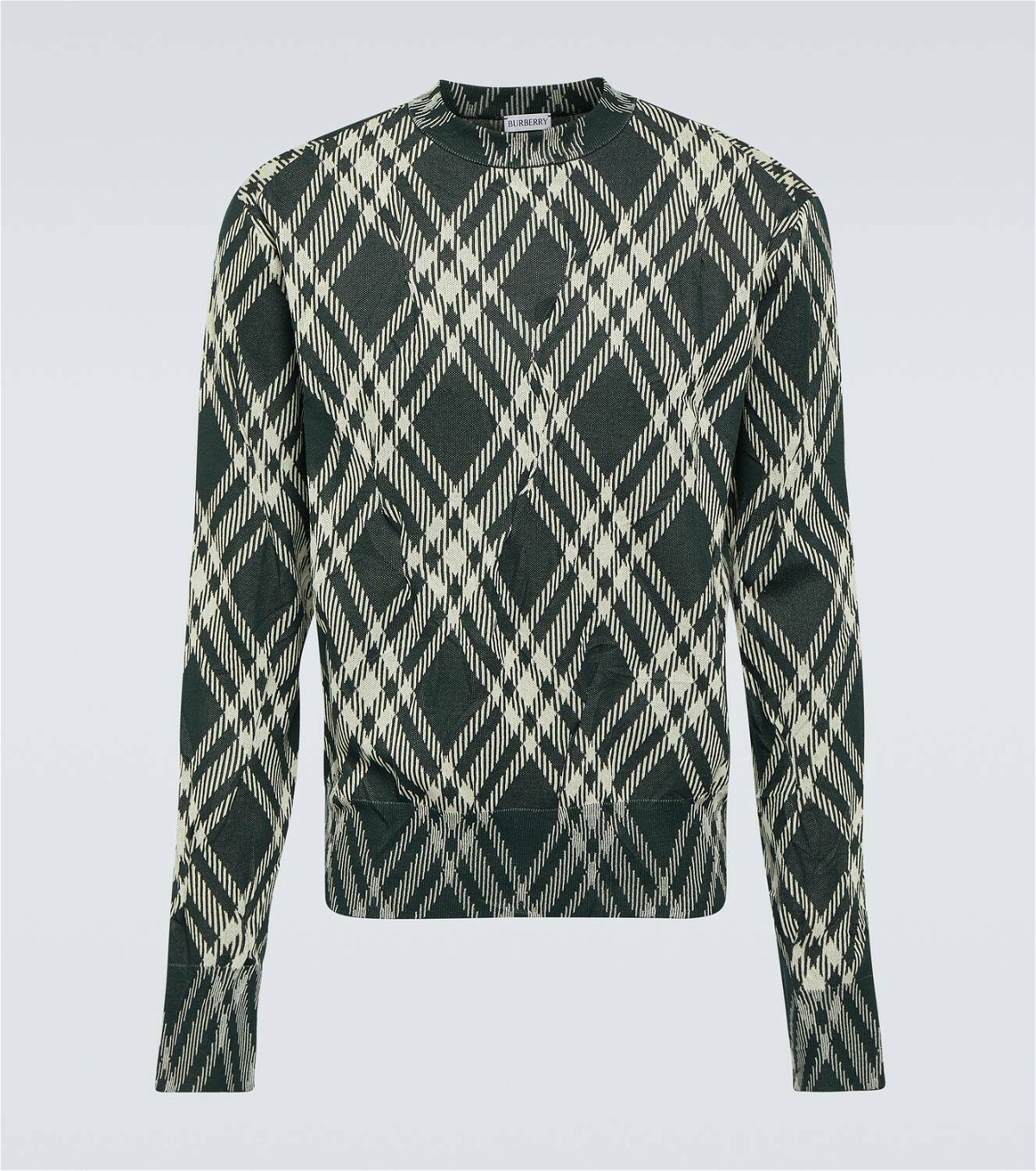 Burberry Checked cotton-blend sweater