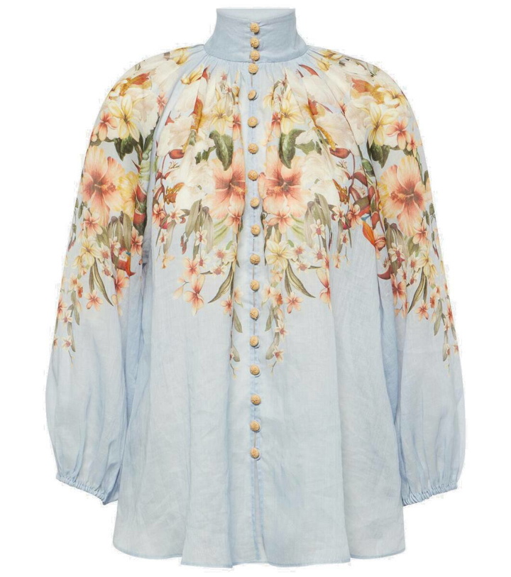 Photo: Zimmermann Lexi floral ramie blouse