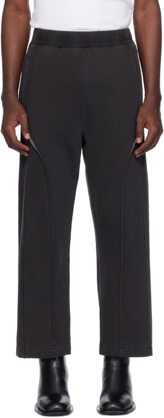 Photo: Izzue Black Paneled Sweatpants