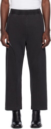 Izzue Black Paneled Sweatpants