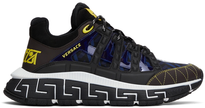 Photo: Versace Black & Navy Trigreca Sneakers