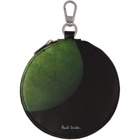 Paul Smith 50th Anniversary Black and Green Apple Circle Zip Wallet