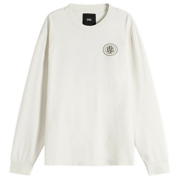 Photo: END. Leisure Long Sleeve T-Shirt in Smoke White