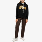 Palm Angels Women's Sequin Bear Hoody in Black/Gold