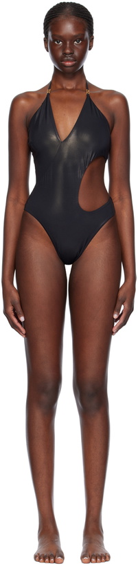 Photo: Versace Underwear Black Greca Swimsuit