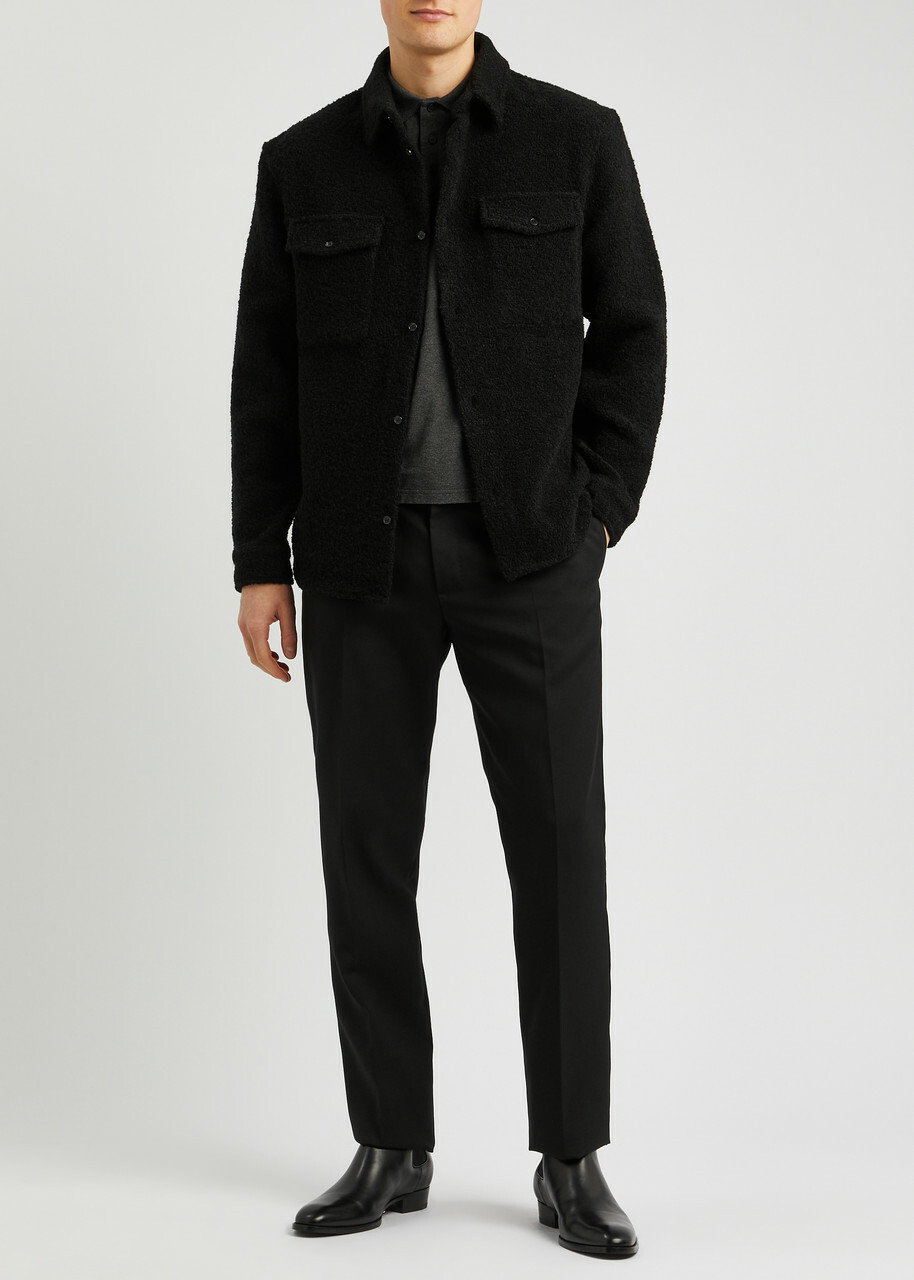 Saint Laurent Bouclé Overshirt Black Saint Laurent