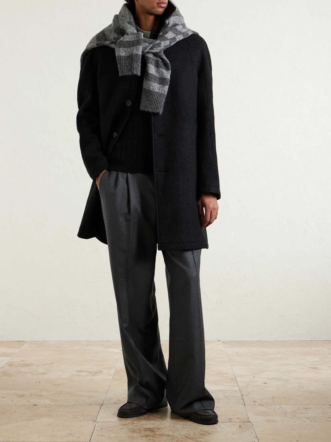 Oliver Spencer - Arnold Wool Coat - Black