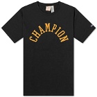 Champion Reverse Weave Men's College Logo T-Shirt in Black