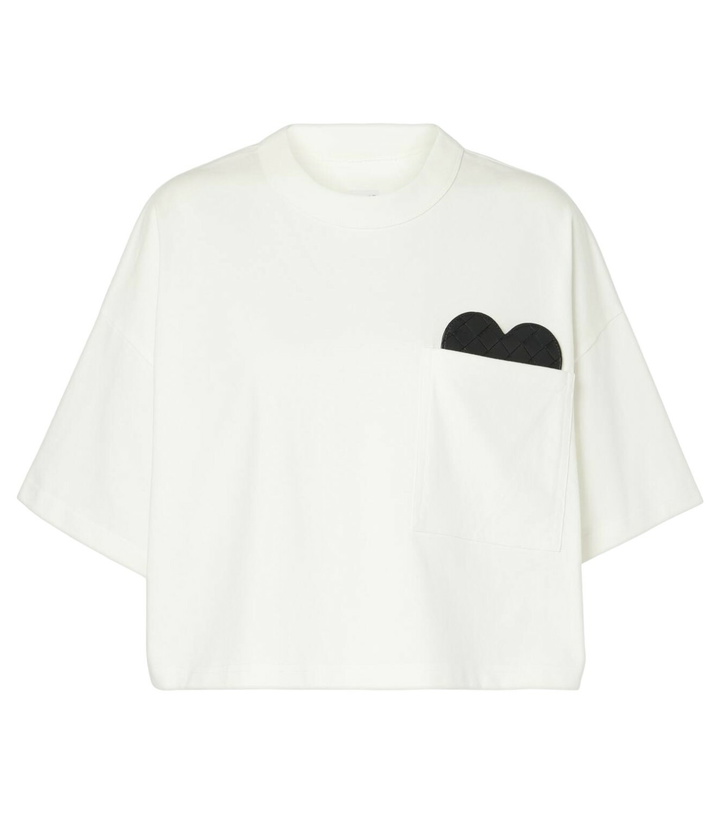 Photo: Bottega Veneta Heart-detail cropped jersey T-shirt