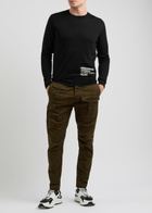 DSQUARED2 Logo-appliqué Wool Jumper Black