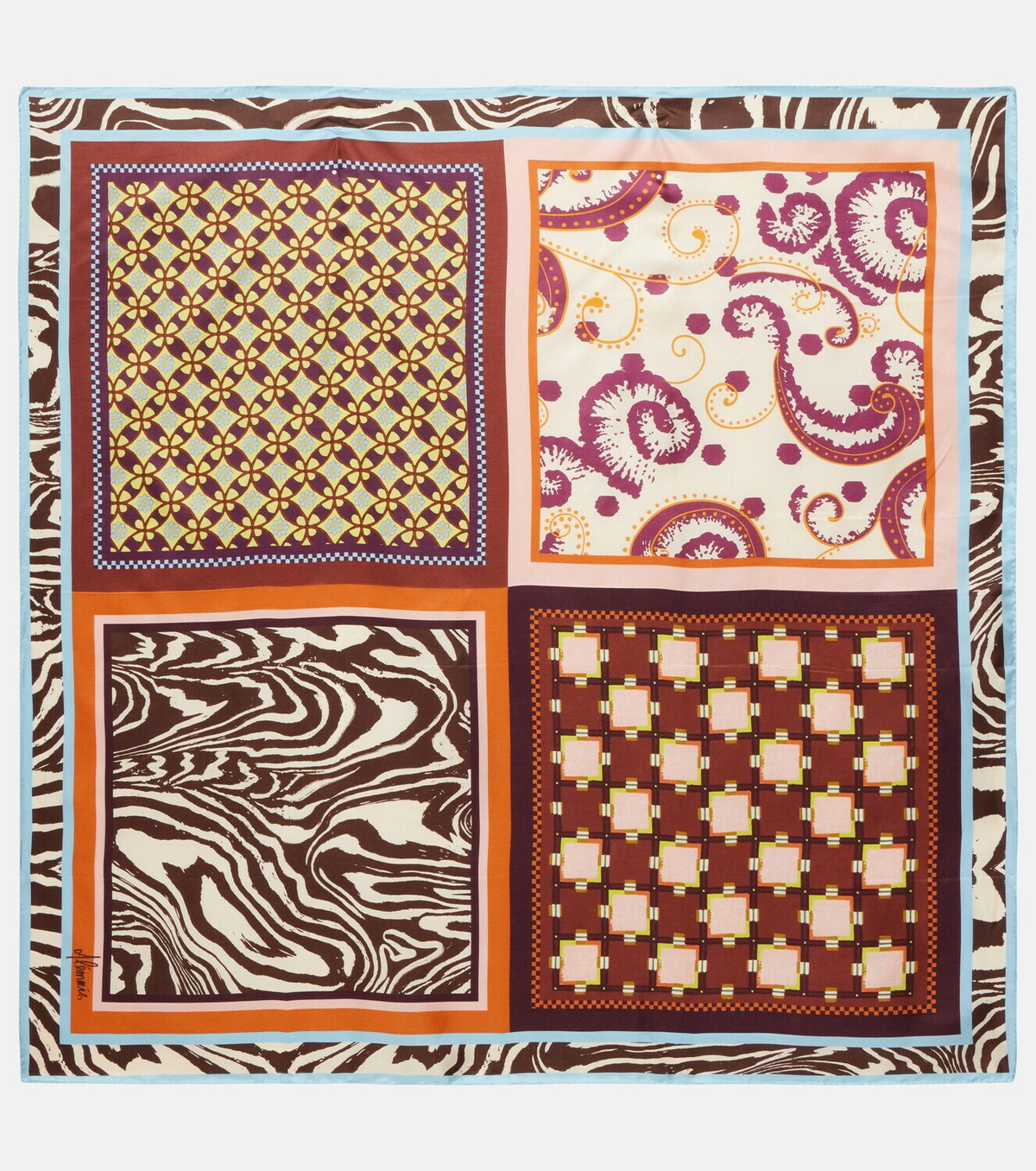Alémais Wilson printed silk twill scarf