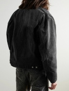 Enfants Riches Déprimés - Logo-Print Distressed Cotton-Canvas Chore Jacket - Black