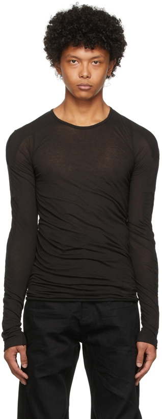 Photo: Rick Owens Drkshdw Black Scarification Long Sleeve T-Shirt