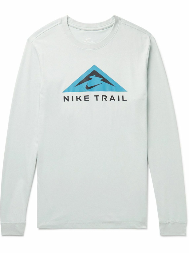 Photo: Nike Running - Logo-Print Dri-FIT T-Shirt - Gray