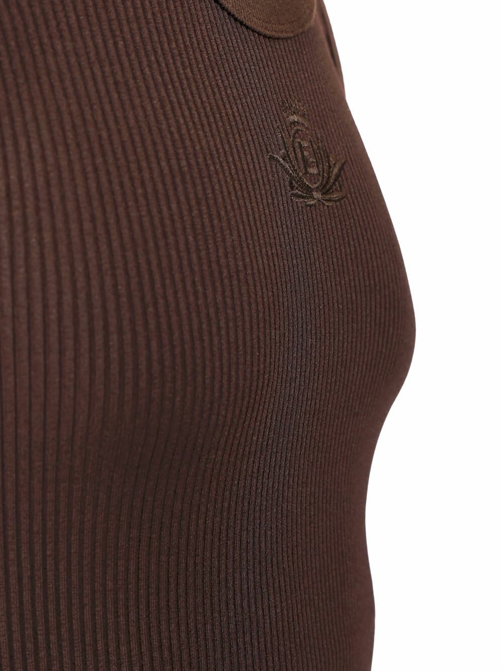 【送料&関税込】Fendi Look 30 Adv Top Ribbed Jersey Ff Club Fendi Look 30 Adv Top Ribbed Jersey Ff Club Crest Brown Fendi