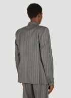 Striped Tailored Blazer in Grey