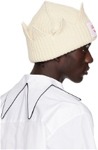 Charles Jeffrey LOVERBOY Off-White Chunky Crown Beanie