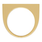 Portrait Report Gold and Green Vintage Square Signet Ring